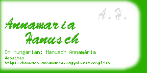 annamaria hanusch business card